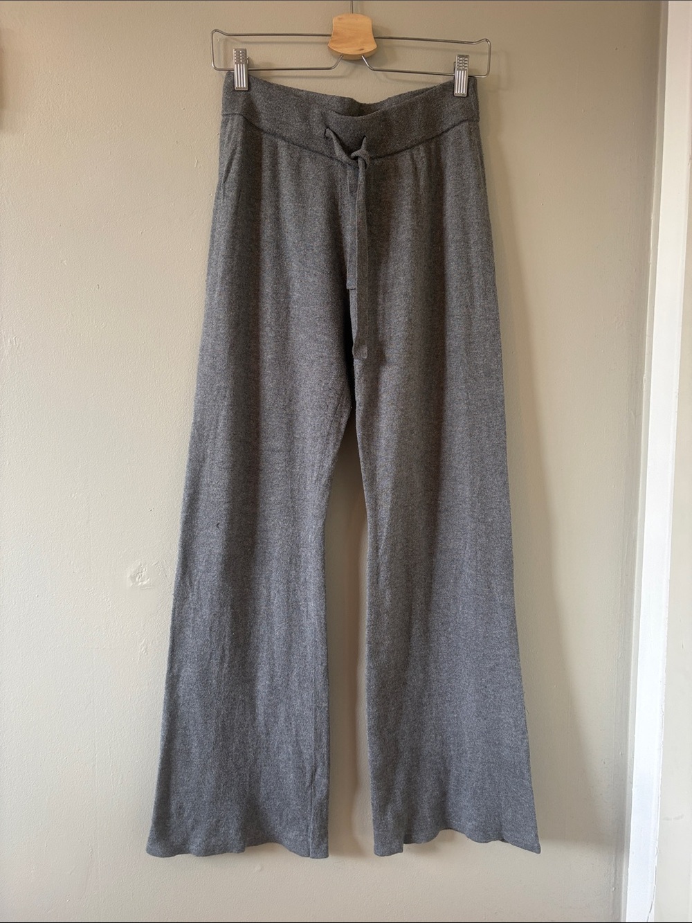 Banana Republic Gray Wide-Leg Knit Pants